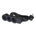 Legrand SurgeArrest 3 Outlets 1.5m Cable  Black/Grey