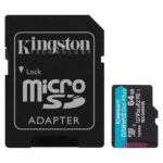 KINGSTON Memory Card SDCG4/64GB Canvas Go PLUS Class 10, UHS-I, U3, V30, A2