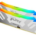 KINGSTON Memory KF572C38RWAK2-32  FURY Renegade WHITE RGB DDR5, 7200MT/s, 32GB kit of 2