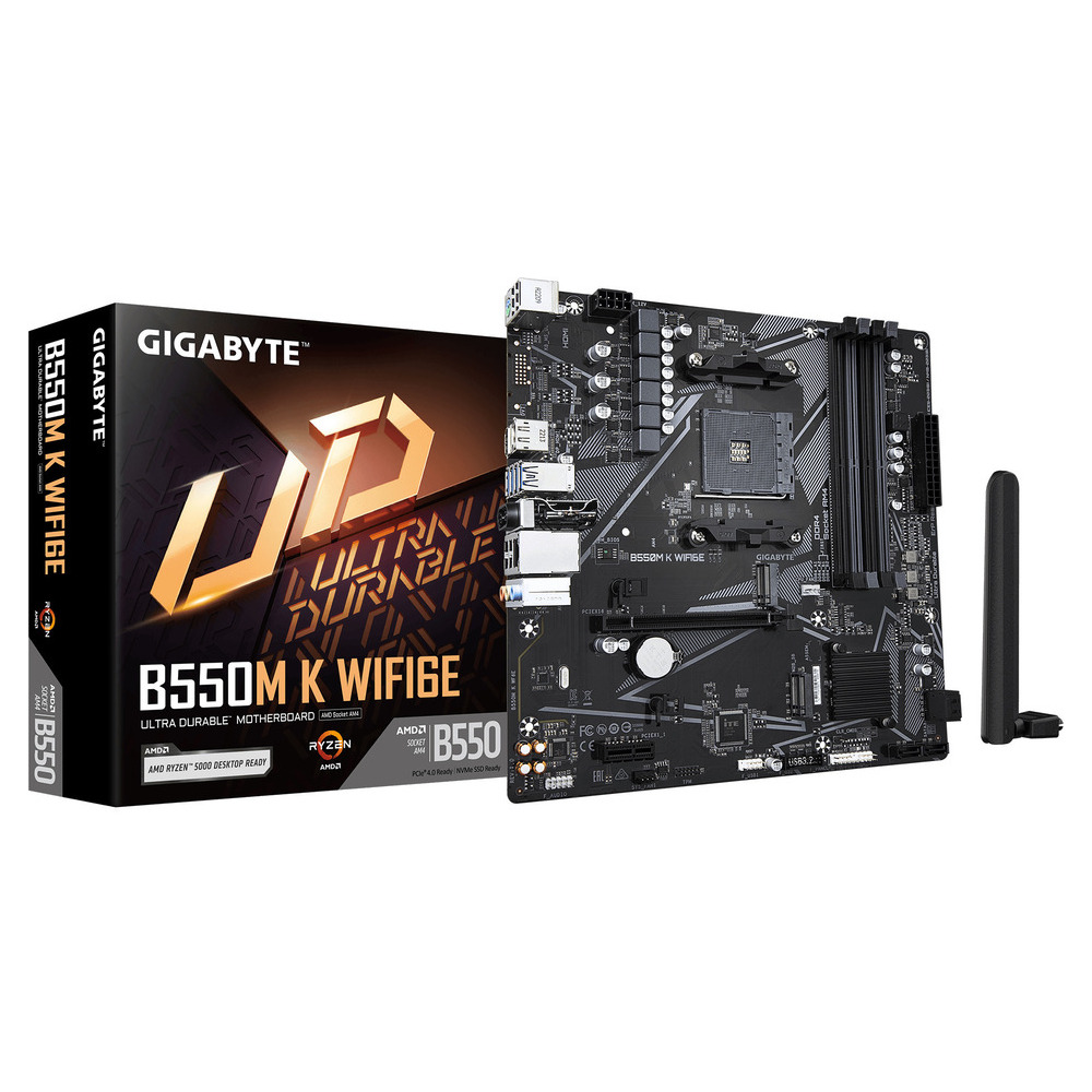 223-05-GBMAB55MKW GIGABYTE MOTHERBOARD B550M K WF6E, AM4, MATX - Image 1