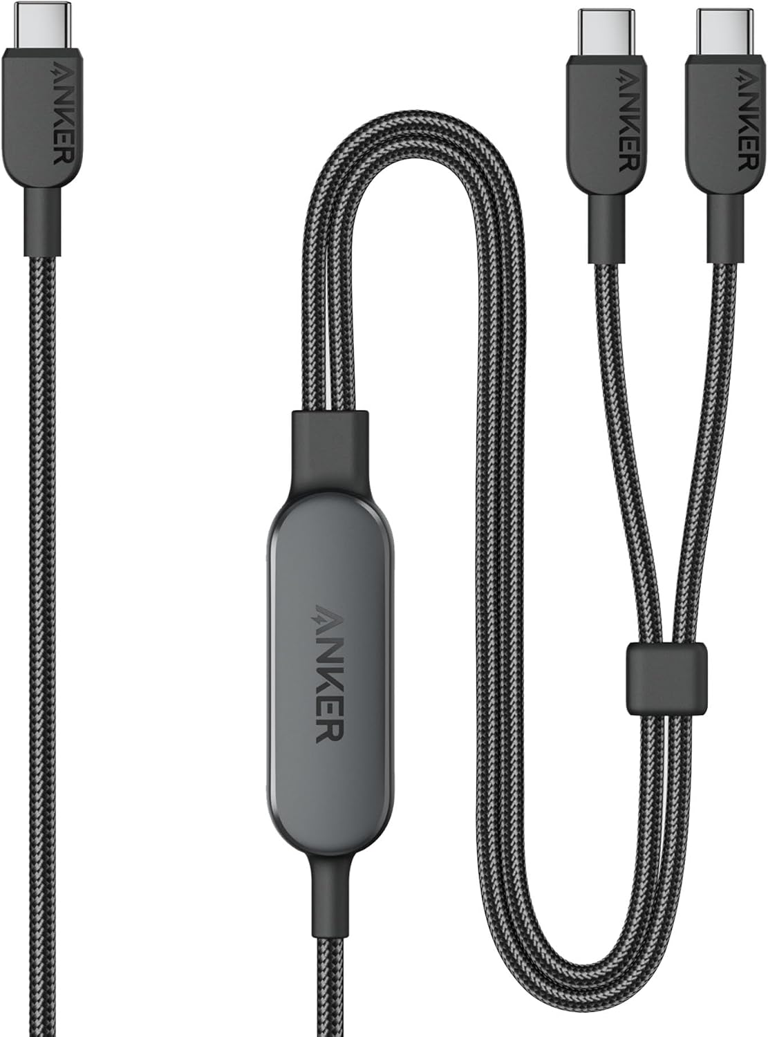 281-62-ANUC140W Anker USB Cable Type-C to 2 x Type-C 140W 1.2m - Image 1